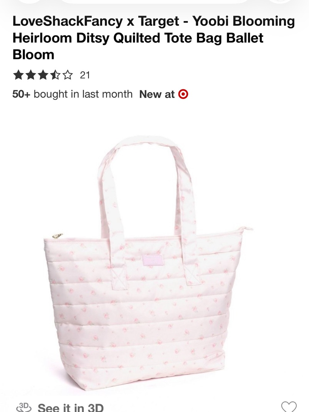 Loveshackfancy  x target quilt bag